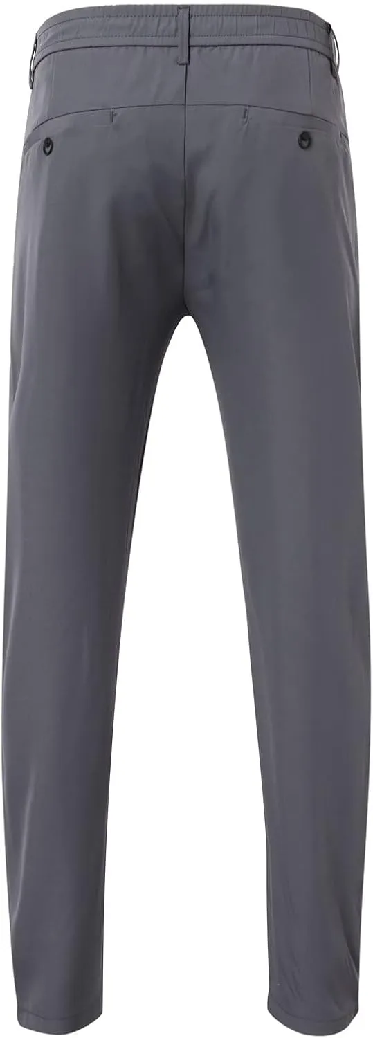 2023 Men's Fashion Stretch Dress Pants Slim Fit Plaid Pants Business Suit Pants Casual Golf Pants Plus Size Stylish Trousers