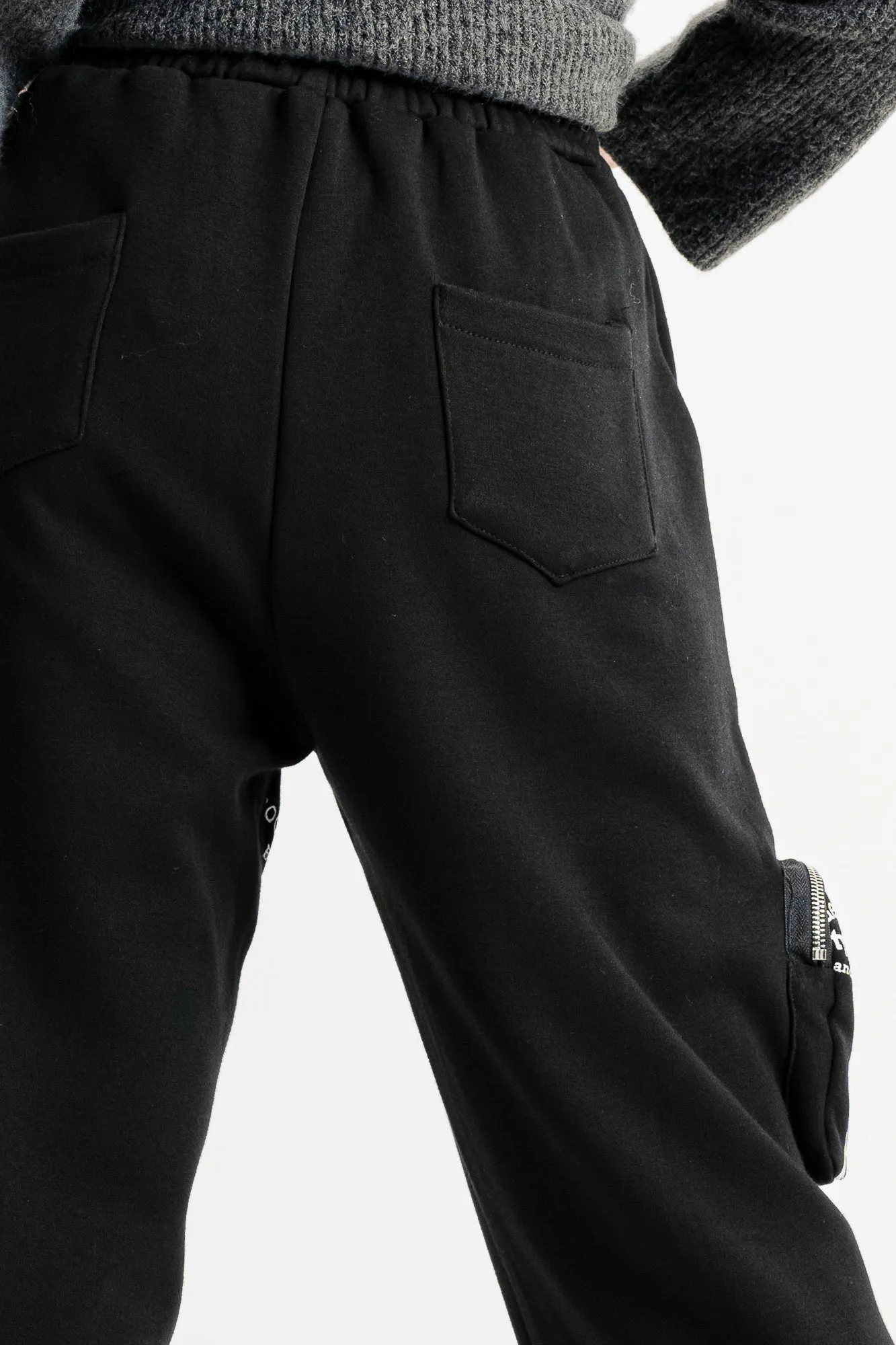 Black Printed Joggers