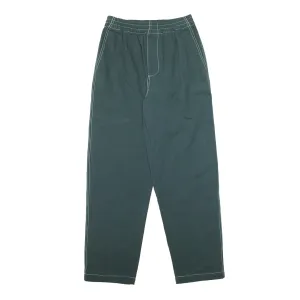 bound Contrast Ripstop Canvas Trouser - Mid Green