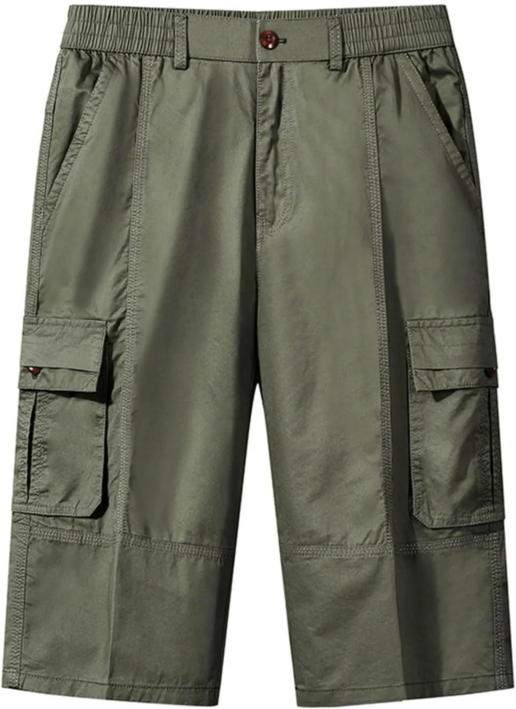 Capri Pants for Men Relaxed Fit Cargo Pants Light Summer Pants Cotton Beach Pants Hiking Fishing Pants for Men