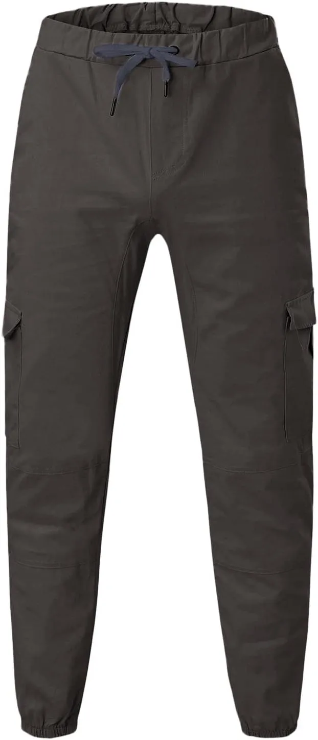 Cargo Pants for Men Big and Tall Men's Heavyweight Fleece Cargo Sweatpants Stretch Elastic Waist Jogger Sports Pants