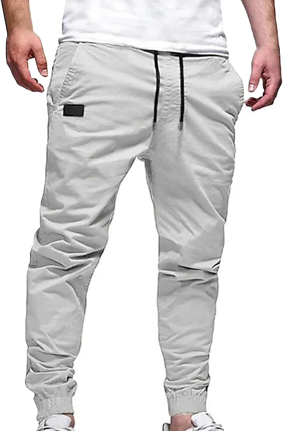 Casual Joggers Pants for Men Slim-Fit Sweatpants Cargo Pants Outdoor Running Jogging Workout Pants with Pockets