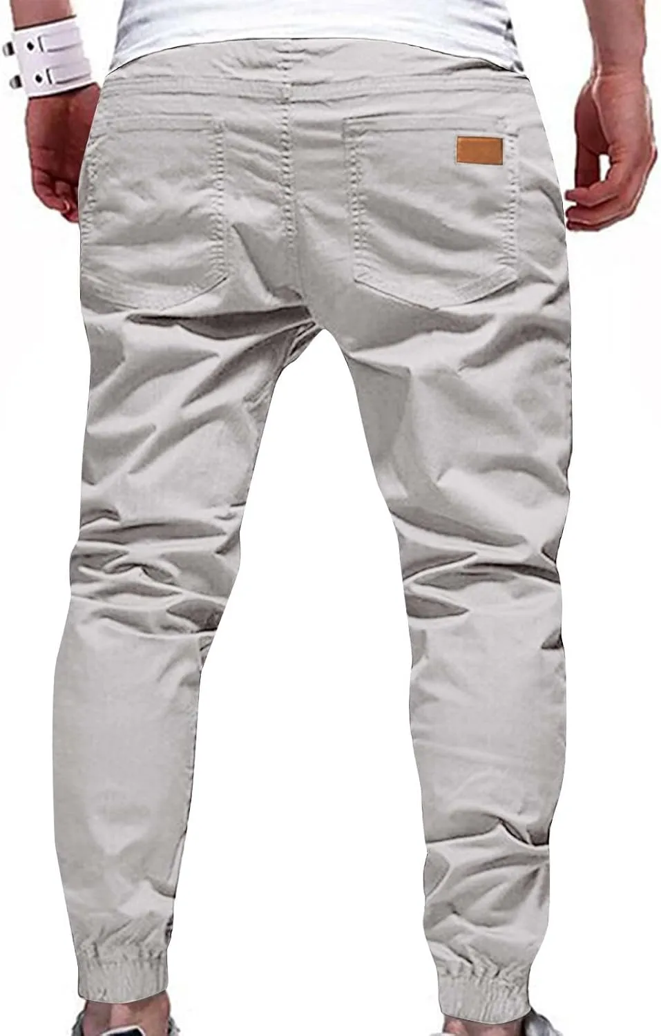 Casual Joggers Pants for Men Slim-Fit Sweatpants Cargo Pants Outdoor Running Jogging Workout Pants with Pockets