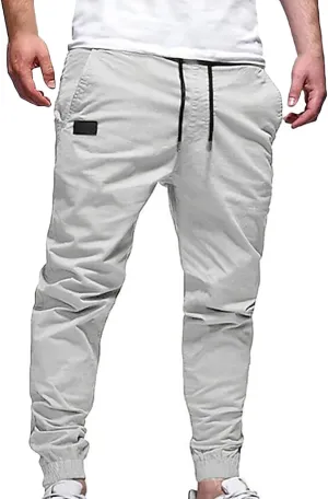 Casual Joggers Pants for Men Slim-Fit Sweatpants Cargo Pants Outdoor Running Jogging Workout Pants with Pockets