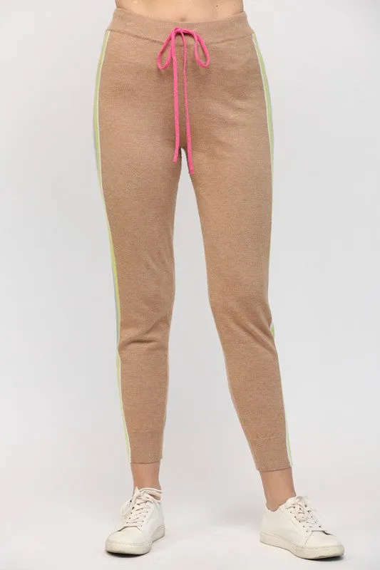 Colorful Stripe Knit Pants