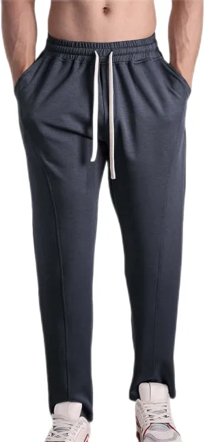 Cotton Lightweight Slim Fit Sweatpants for Men Elastic Waist Drawstring Quick Dry Breathable Pant Training Pants