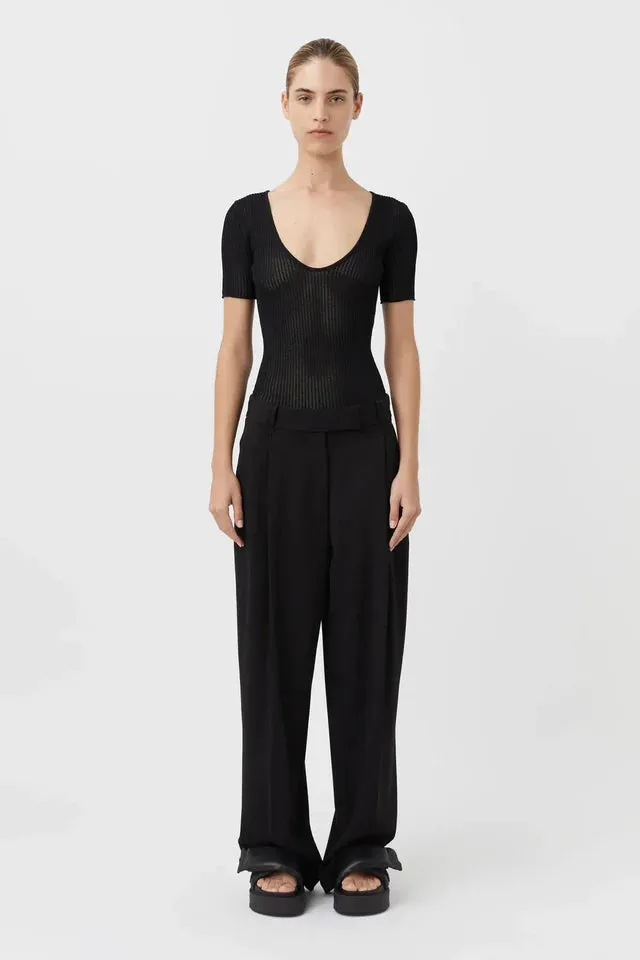 Delaney Knit Bodysuit Black