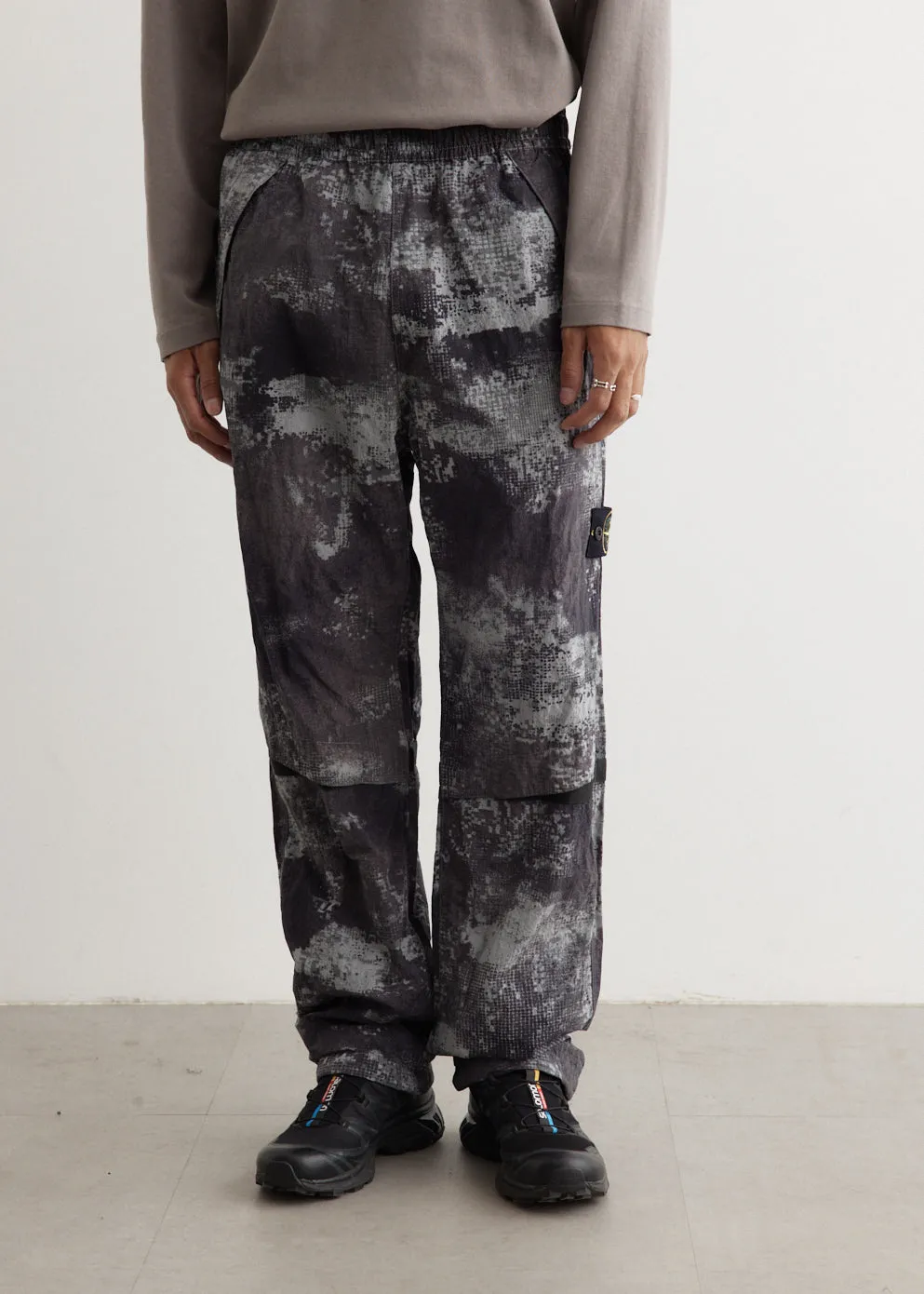 Dissolving Grid Camo Track Pants