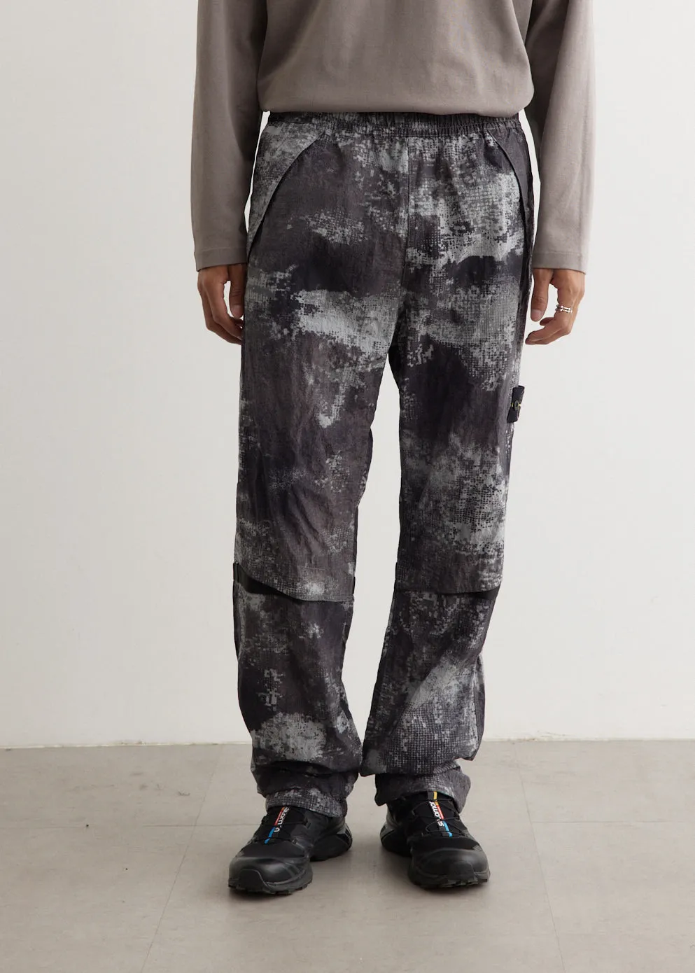 Dissolving Grid Camo Track Pants