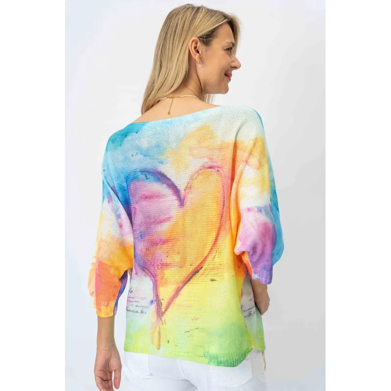 Heart Batwing Sweater