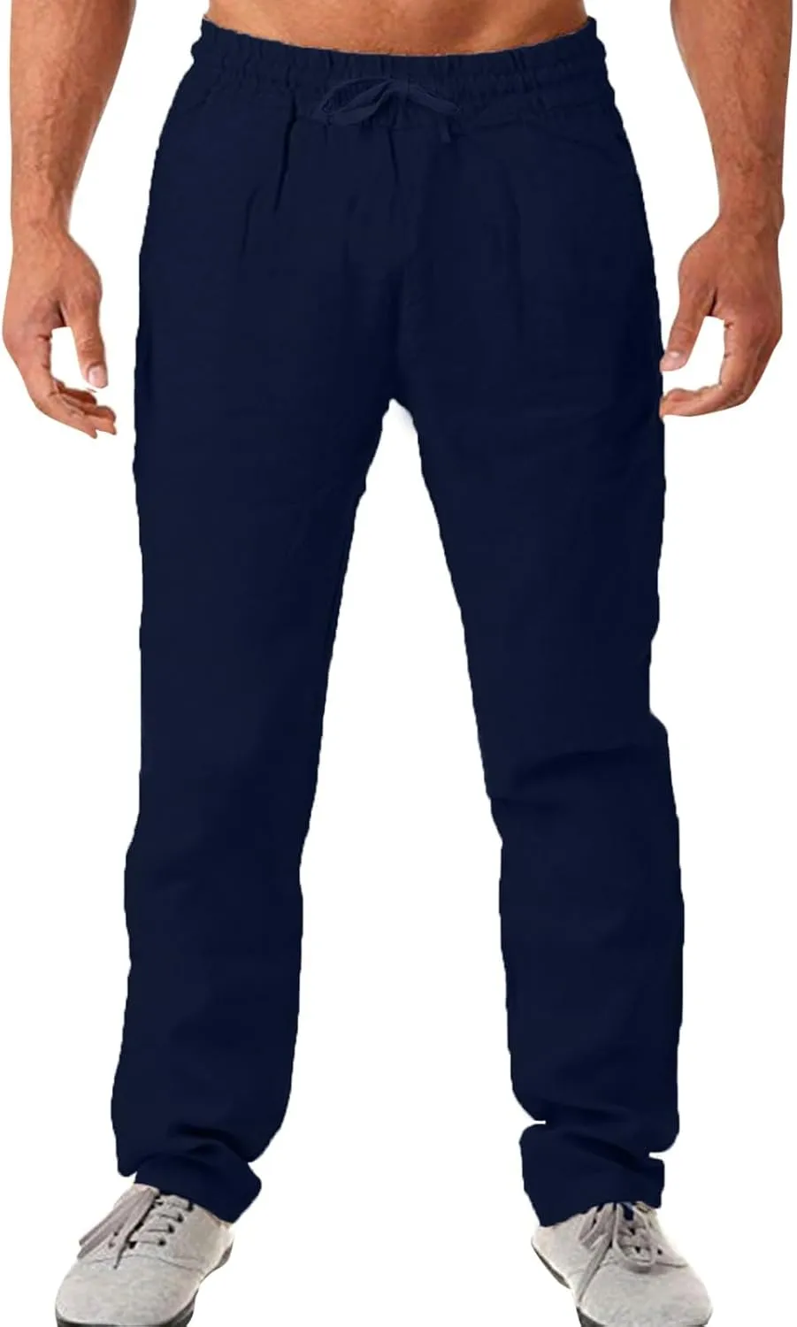 Men's Casual Dress Pants Elastic Waist Sweatpants Sports Long Pant Joggers Summer Trousers with Pockets Chino Pant Stretch Mens Thermal Underwear Bottoms