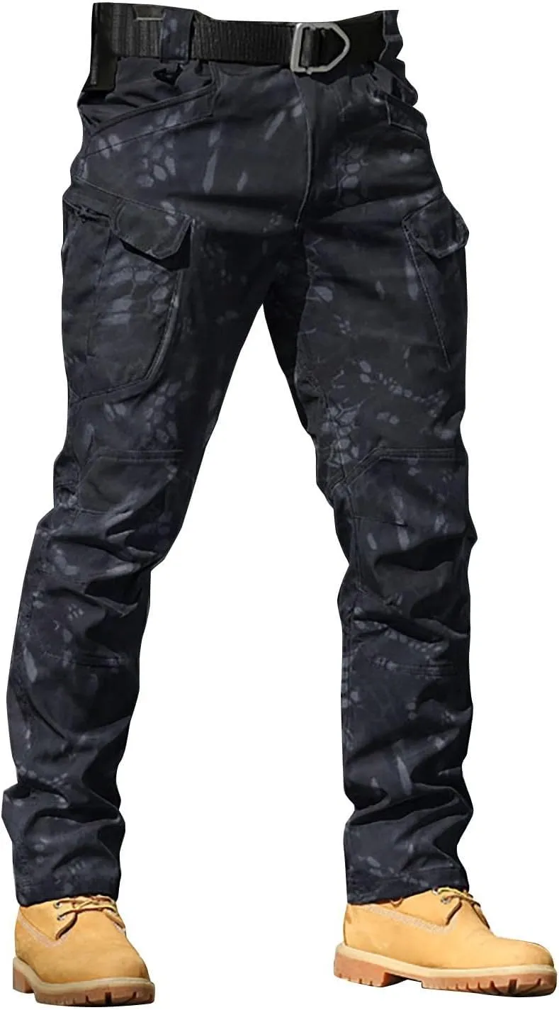 Men's Hiking Tactical Pants Khaki Pants Mens Relaxed Fit Dress Sweatpants for Men Jogger Scrubs for Mens Brown Pants