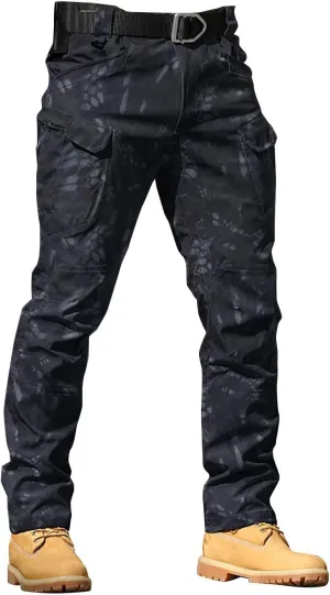 Men's Hiking Tactical Pants Khaki Pants Mens Relaxed Fit Dress Sweatpants for Men Jogger Scrubs for Mens Brown Pants