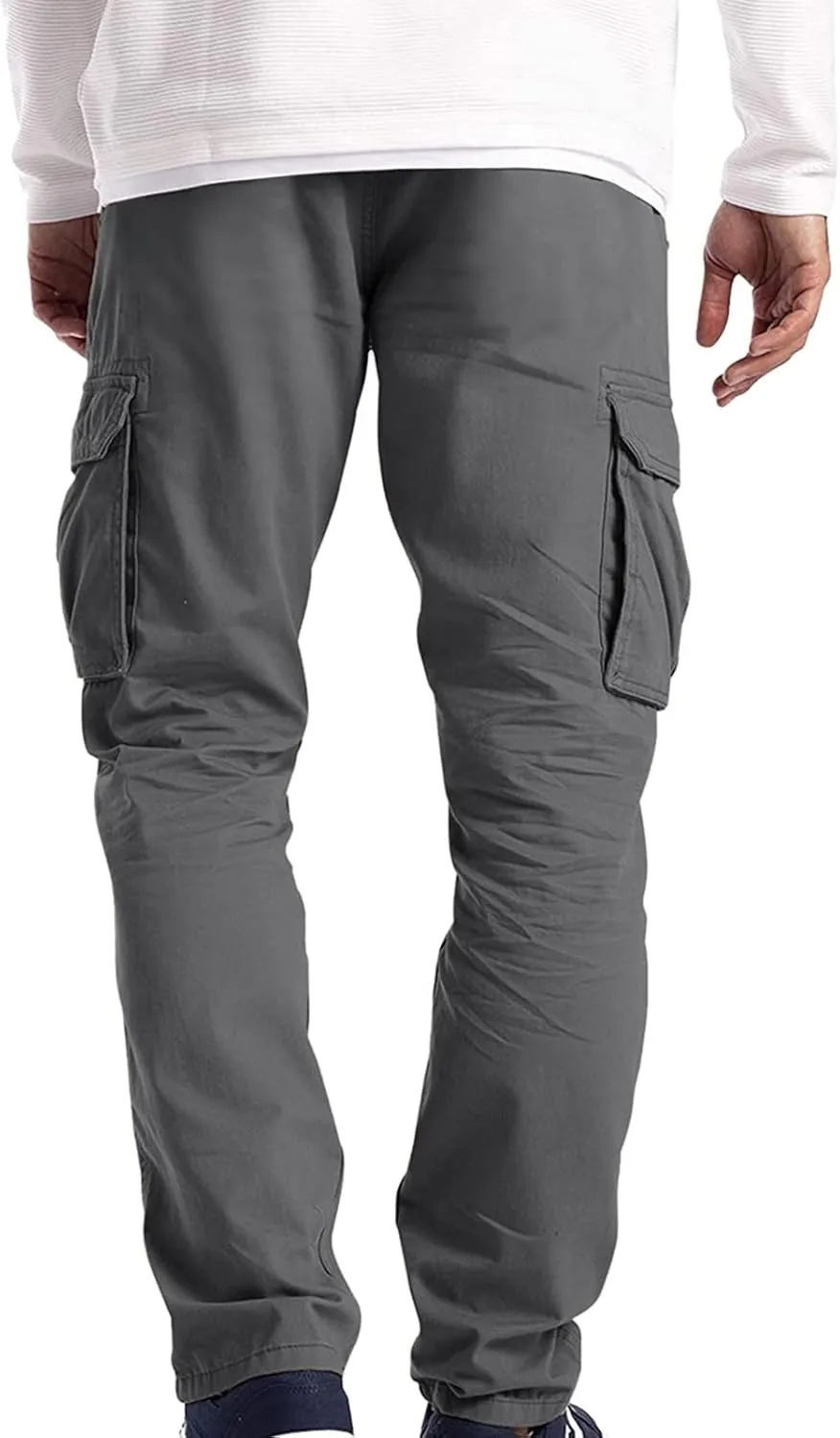 Mens Workout Cargo Sweatpants Loose Sports Trousers Work Pants with Pockets Men's Hiking Cargo Pants for Men Joggers