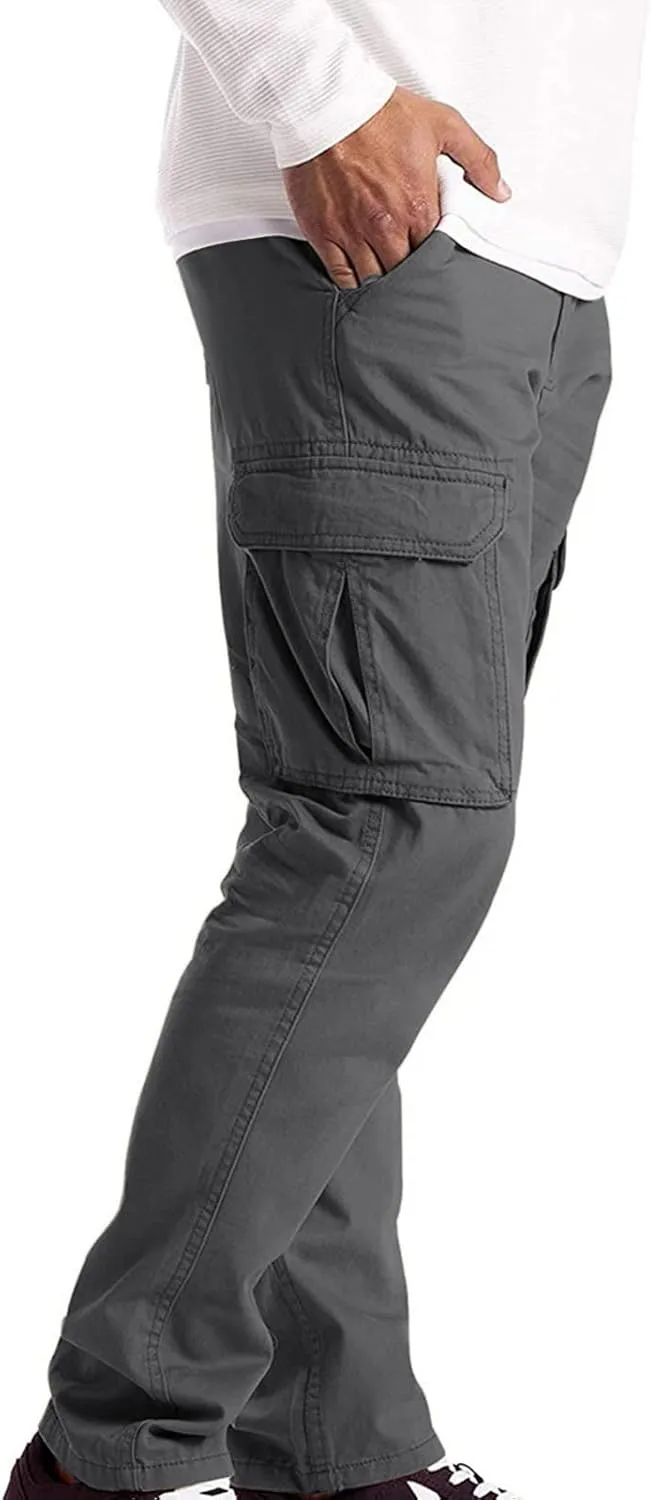 Mens Workout Cargo Sweatpants Loose Sports Trousers Work Pants with Pockets Men's Hiking Cargo Pants for Men Joggers