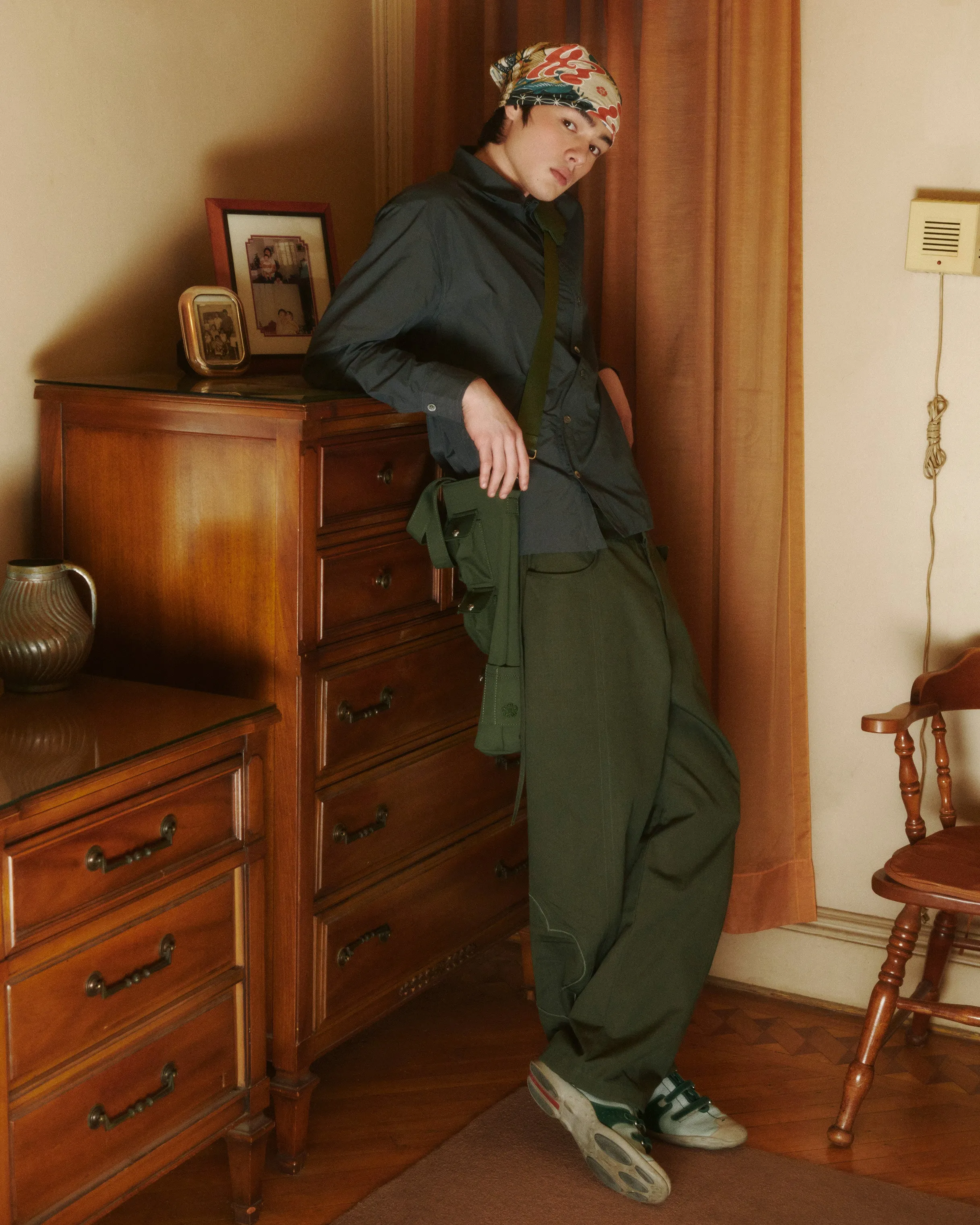 OLIVE MOCHI RIPSTOP TROUSERS