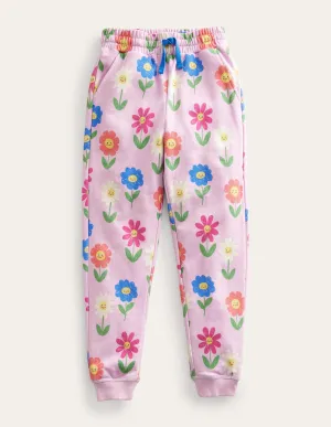 Printed Joggers-Winsome Pink Flowers