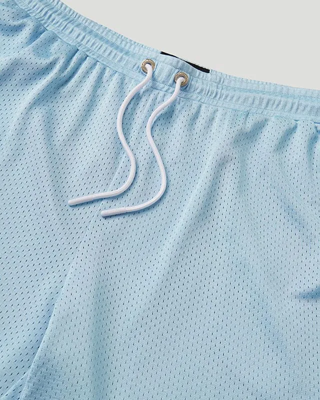 TEAM LOGO Mesh Shorts Cool Blue