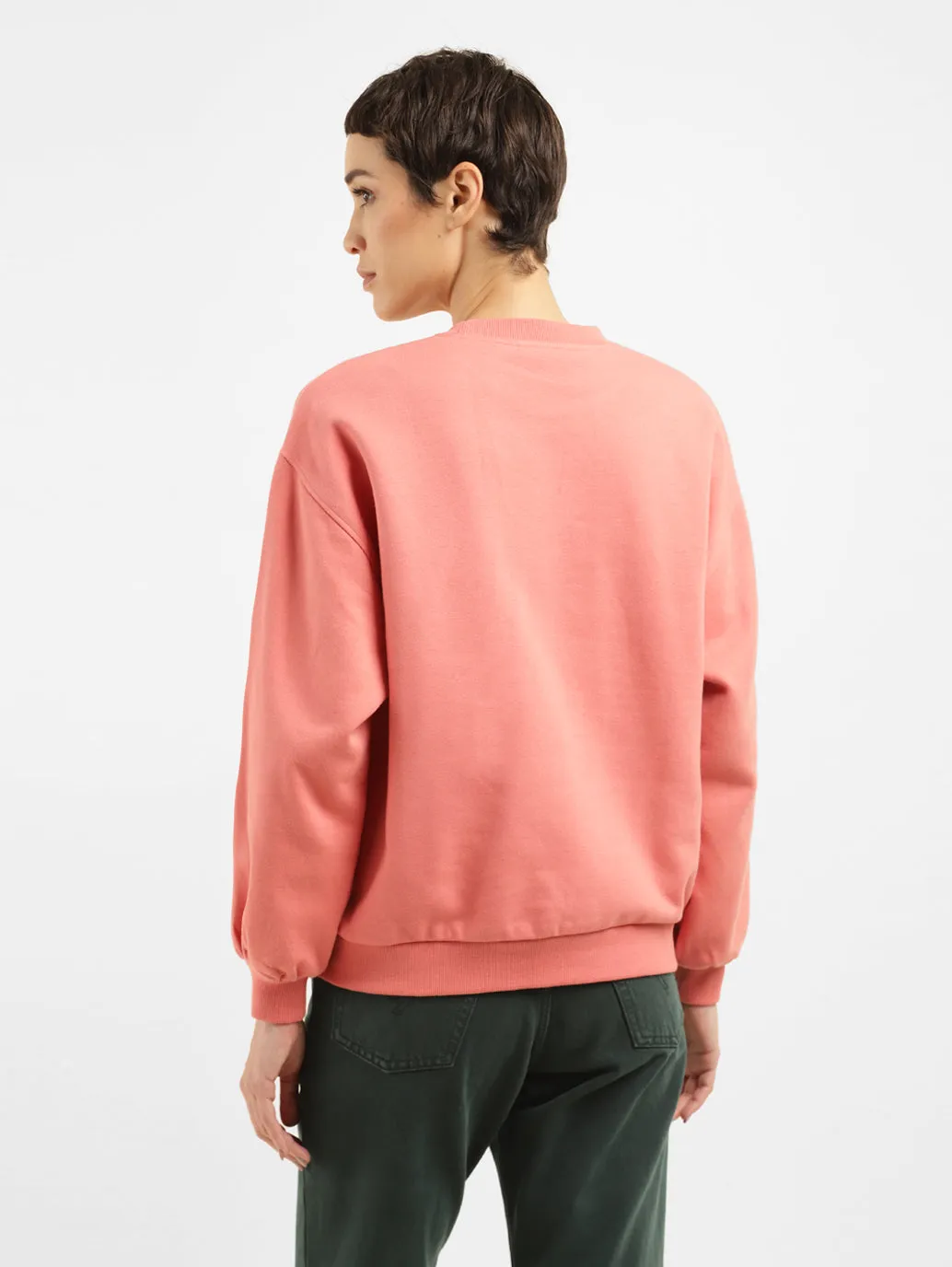 Women's Printed Pink Hooded Sweatshirt