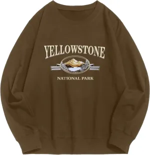 ZAFUL Men's Graphic Sweatshirts Long Sleeve Crewneck Vintage Printed Streetwear Casual Drop Shoulder Pullover Tops