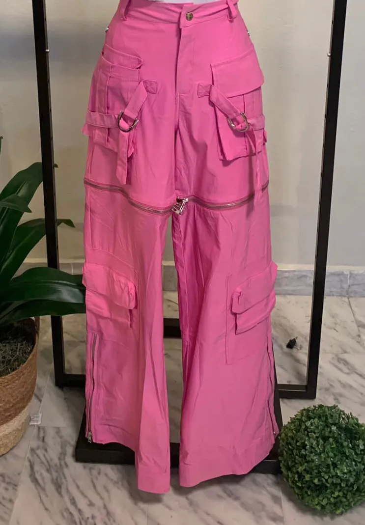 Zipper Cargo Pants